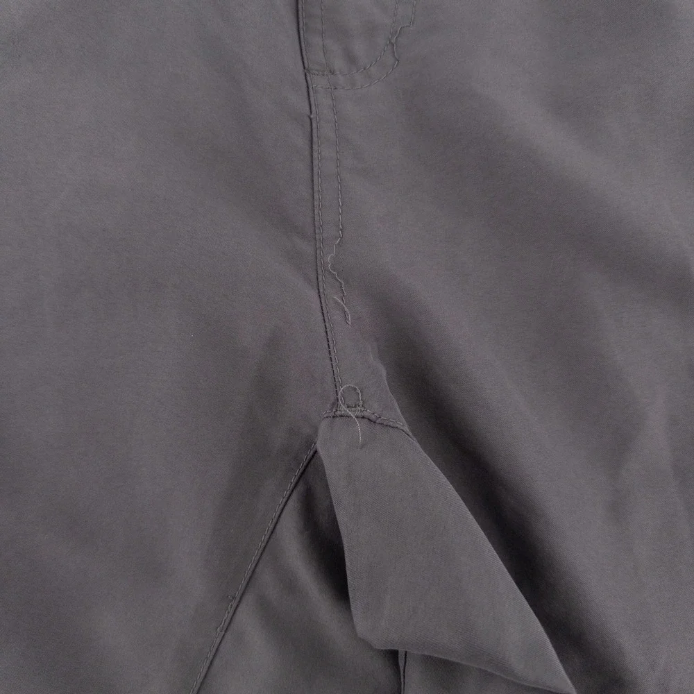 VTG prAna Mens XXL Shorts Grey Elastic Waist Breathe Polyester Gorpcore Outdoors